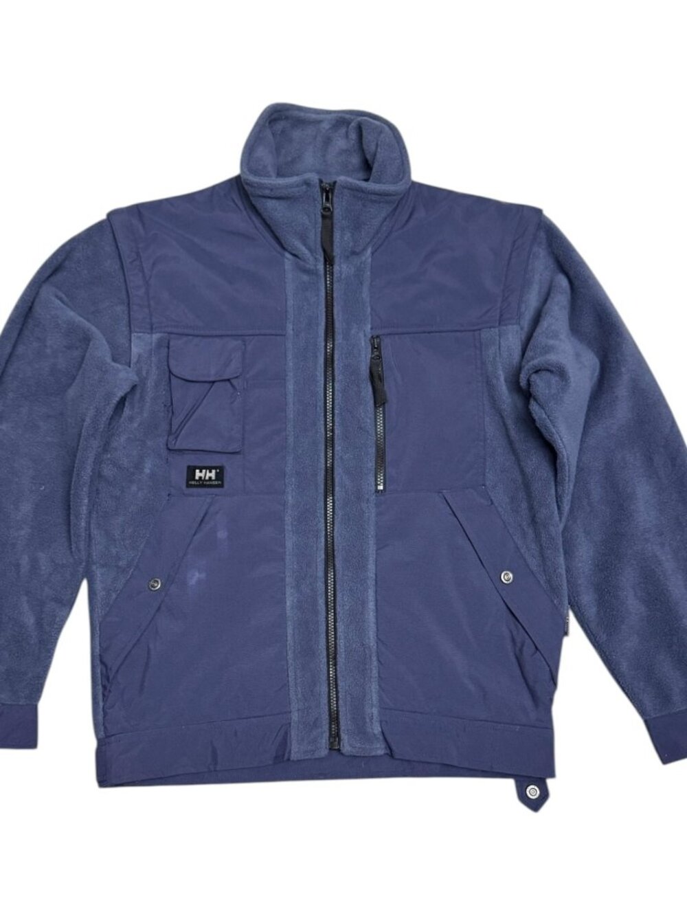 HELLY HANSEN Convertible Zip Off Sleeves FLEECE Winter Jacket Mens Small